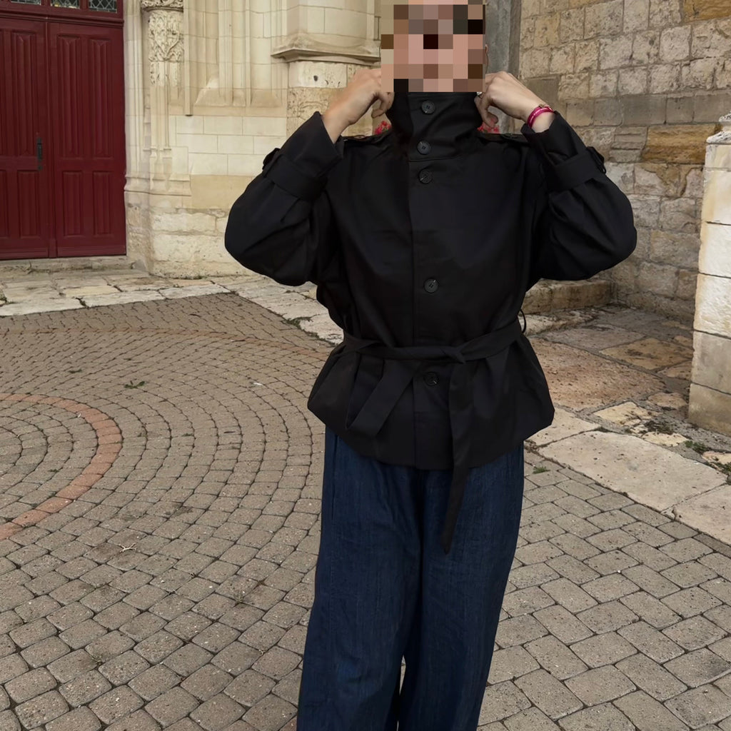 Trench col montant