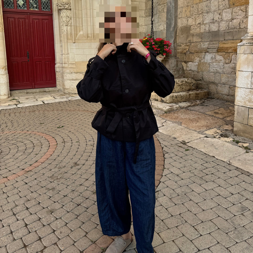 Trench col montant