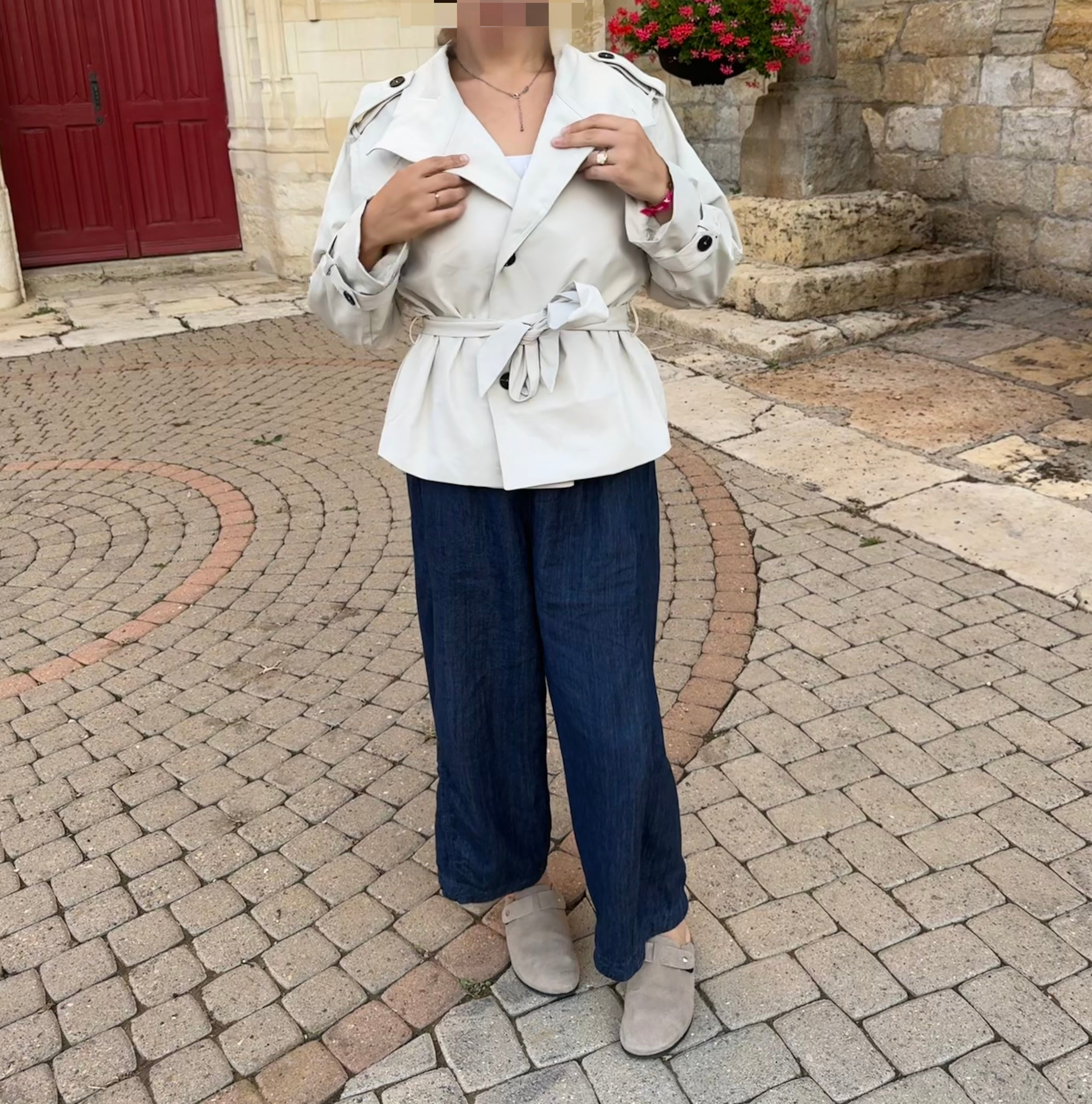 Trench col montant