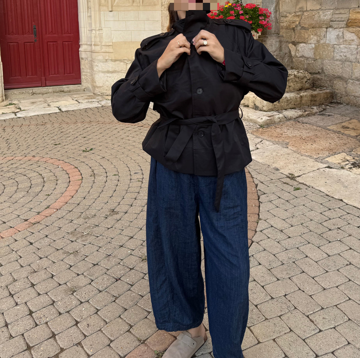Trench col montant