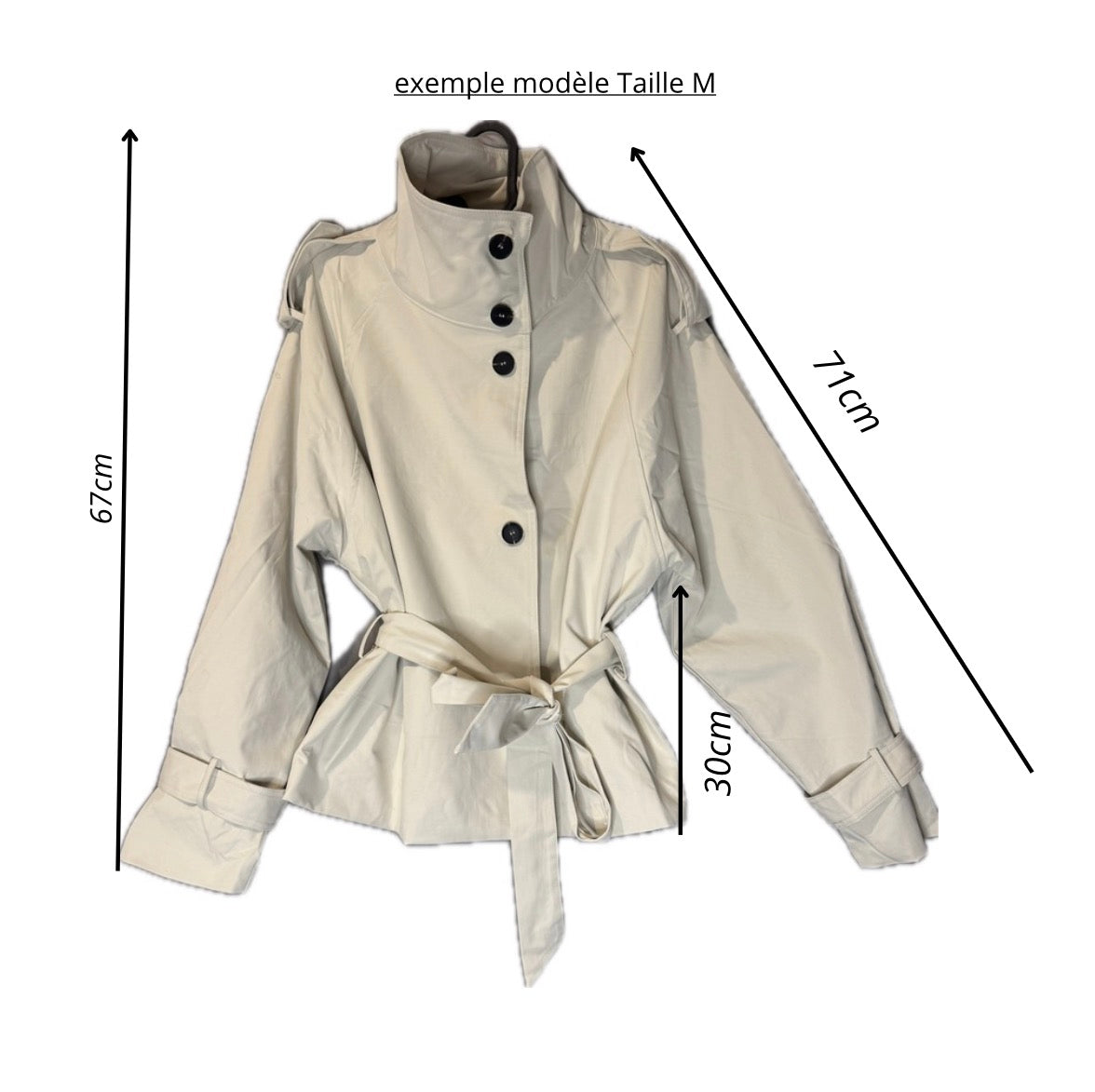 Trench col montant